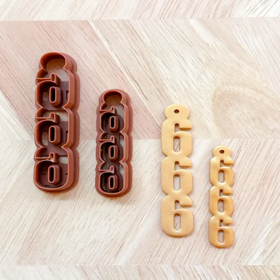 666 ANGEL NUMBERS EARRING & KEYCHAIN | SPIRITUAL MEANING | POLYMER CLAY CUTTERS {1}