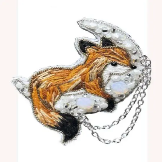 Beadwork kit for creating brooch Crystal Art Magical dream BP-372C {1}