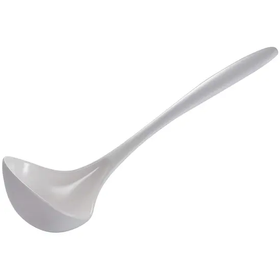 Hutzler 11-Inch Melamine Soup Ladle, BPA Free and Heat Resistant Serving Spoon White {1}
