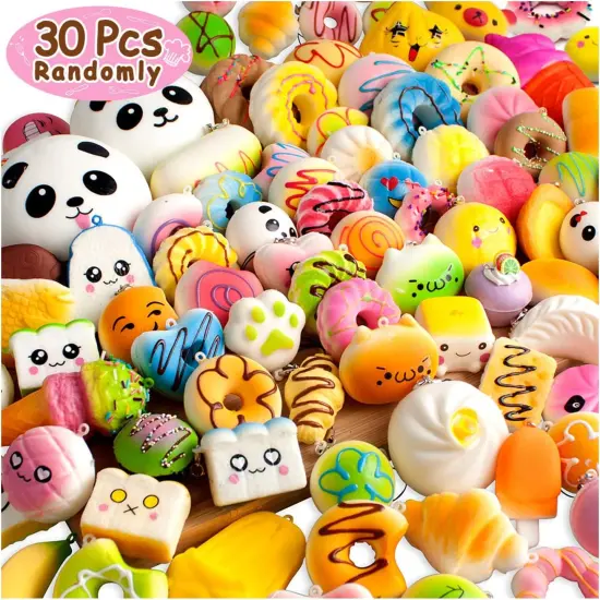 Upgraded Coluans 30Pcs Kawaii Squishies Random Super Slow Rising Squeeze Fidget Toy {1}