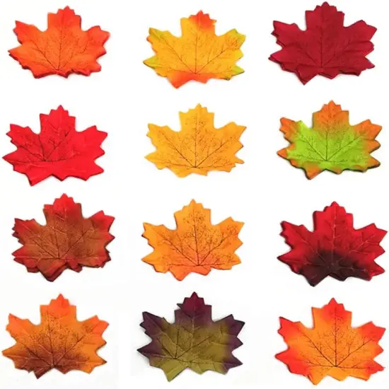 500Pcs Artificial Maple Leaves {3}