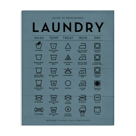 Stupell Industries Detailed Laundry Symbols Guide Canvas By Lettered and Lined {1}