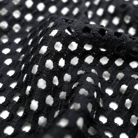 DotFlex Jacquard Stretch Mesh Fabric Black {6}