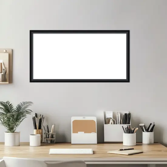 Lucie Framed Dry Erase Magnetic Board Black {6}