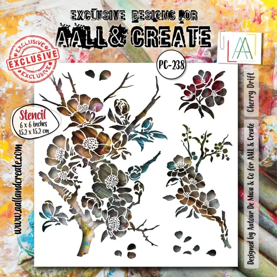 AALL And Create Stencil 6"X6"-Cherry Drift {1}