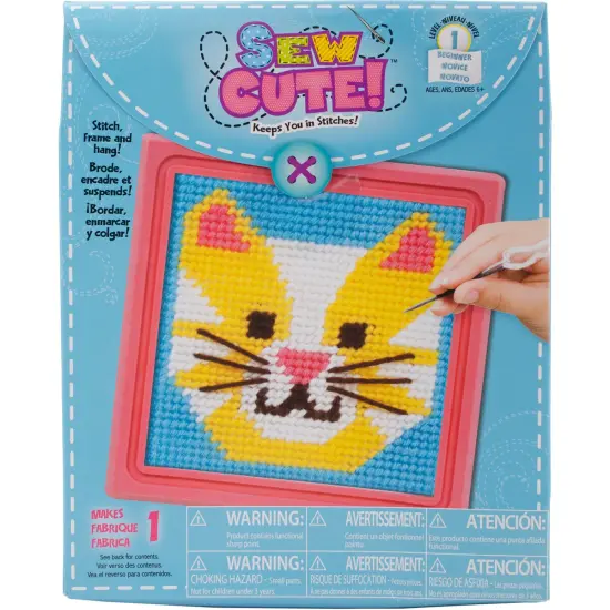Colorbok Sew Cute! Needlepoint Kit-Cat {1}