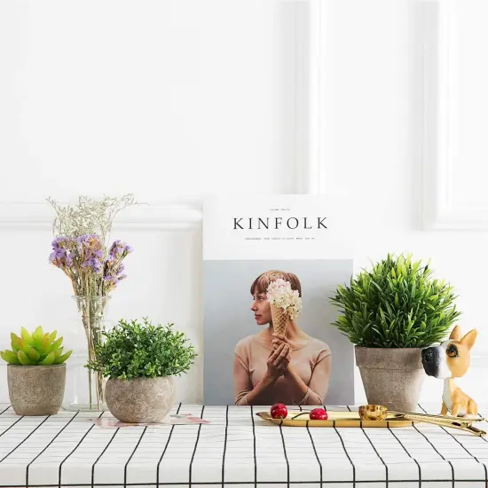 Artificial Grass Potted Plant {5}