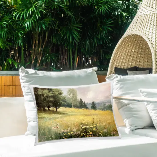 Stupell Industries Lush Summer Meadow Outdoor Pillow, 14 x 7 x 20 {2}