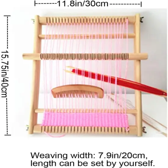15.7 11.8in - Wooden Multi-Craft Weaving Loom Large Frame to Handcraft {2}