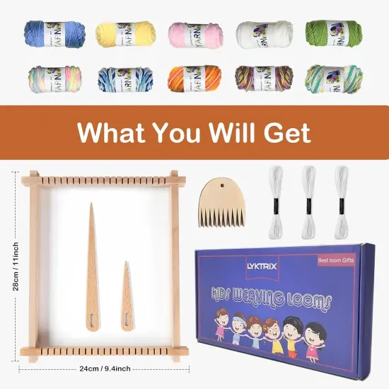 9 * 11 inch Small Wooden Weaving Loom Kit Suitable for Beginners {5}
