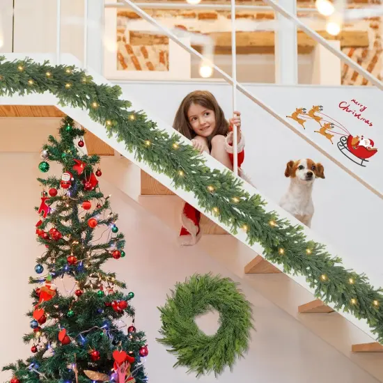 6 FT Pre Lit Cedar Garland {2}