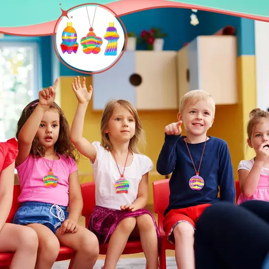 20 Pcs Sand Art Bottle Necklaces Bulk for Kids {5}