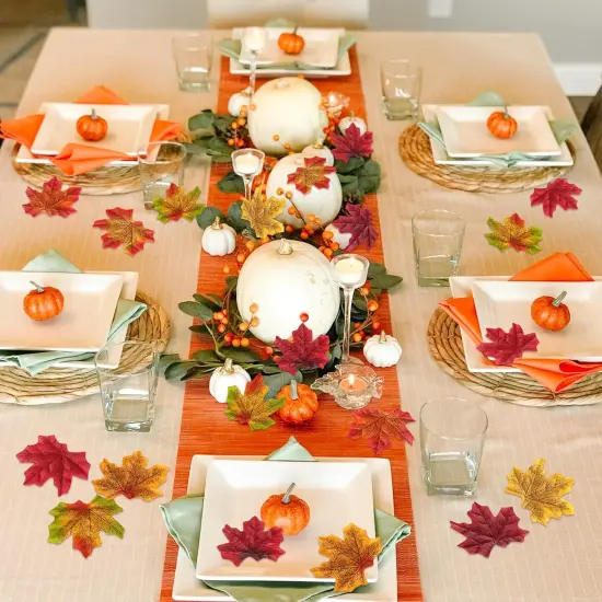 320PCS Artificial Fall Maple Leaves {5}