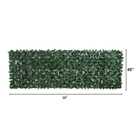 Nearly Natural Artificial Ivy UV Resistant Expandable Outdoor Fence - 40" x 120" Green {6}