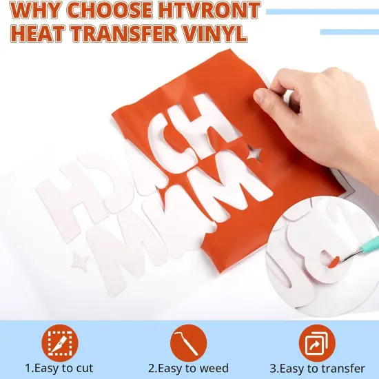 Heat Transfer Vinyl - 12&rdquo;x 25ft (Texas Orange) {3}