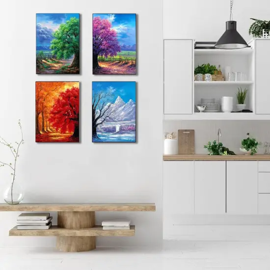 4 Pack DIY 5D Full Round Diamond Painting {2}