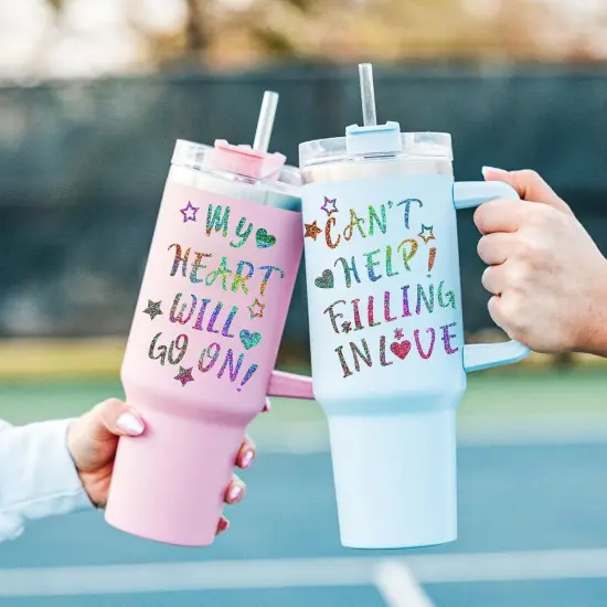 Vinyl Letter Stickers for Stanley Cups Waterproof {2}