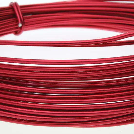 The Beadsmith 12-Gauge Anodized Aluminum Wire for Jewelry Making, Metal Wire for Wrapping Red {3}