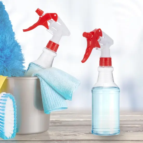 10 Pack Spray Bottles - (White and Red,Clear Style) {3}