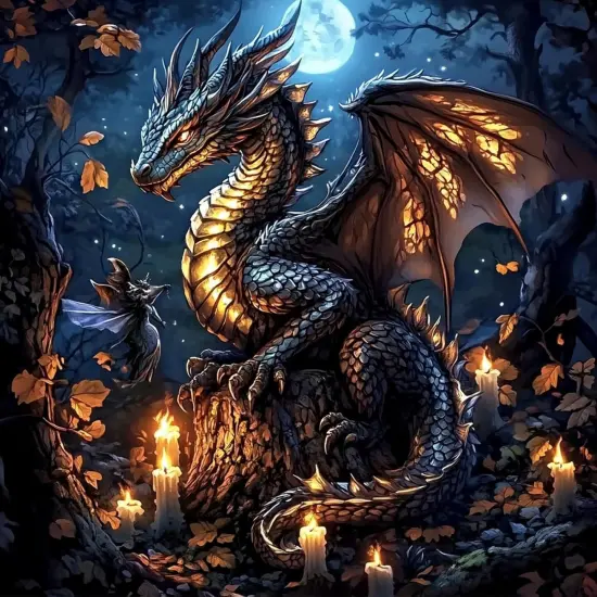 Dragon Diamonds Painting Kit - 12x12 Inch (F-Dragon) {1}