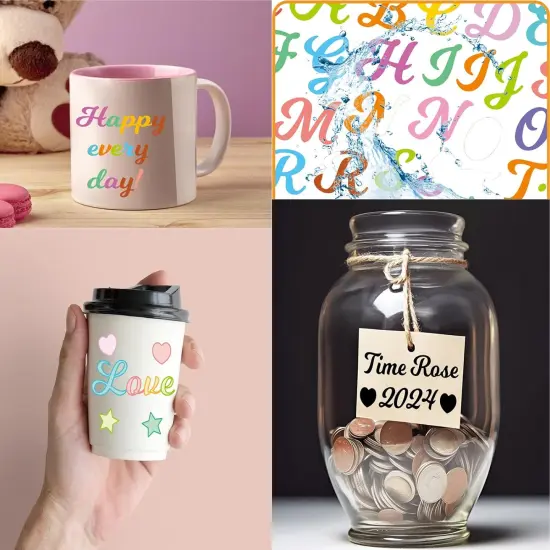 10 Sheets Letter Stickers Alphabet Stickers {3}