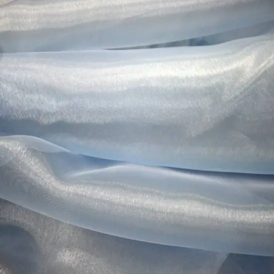 1 Yard Blue Mirror Organza Apparel Fabric Glossy Sheer, 58/60" Wide {1}