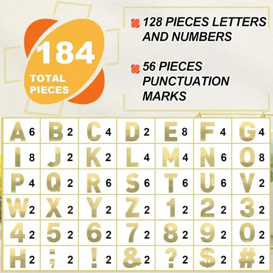 184 Pcs 6 Inch Large Letter Stickers for Party Backdrop {2}