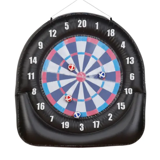 Collections Etc Jumbo Inflatable Outdoor Dartboard with 4 Fabric Balls {2}