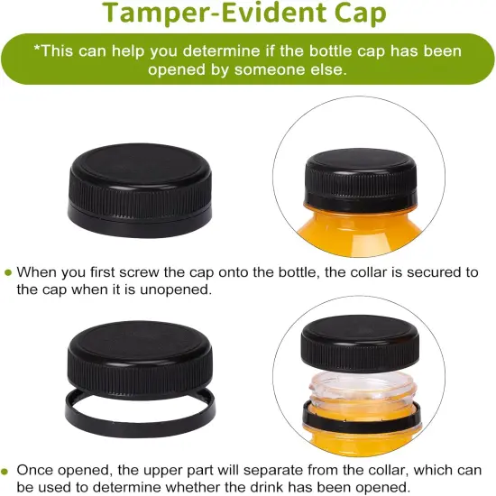 6pcs 12oz Plastic Juice Bottles with Caps {3}