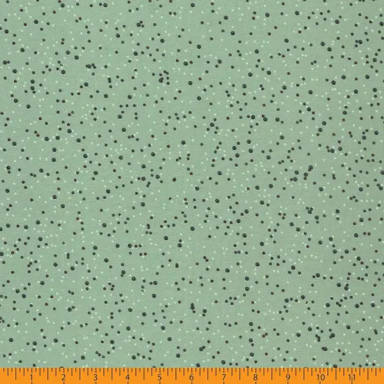 Mook Fabrics Dotted Flannel Fabric [108 in. Wide] - By The Yard Granite Green {2}