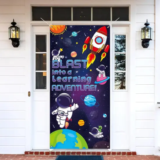 Welcome Back to School Door Cover Banner Outer Space Classroom Decoration {4}