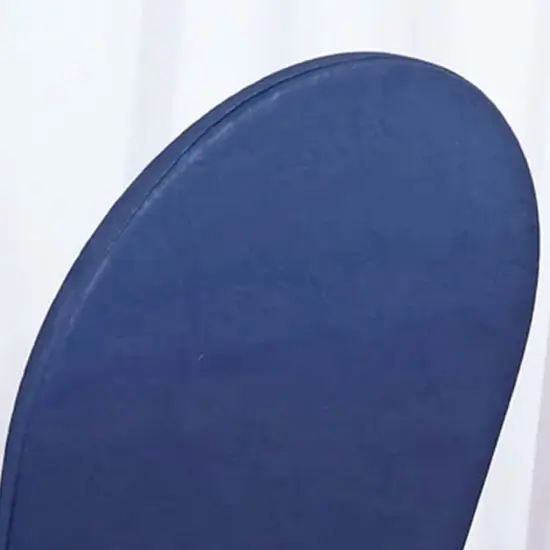 Navy Blue Embossed Vintage Spandex Banquet Chair Cover Elegant Stretch Fit {3}