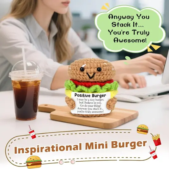 Mini Inspirational Positive Burger Cute {3}
