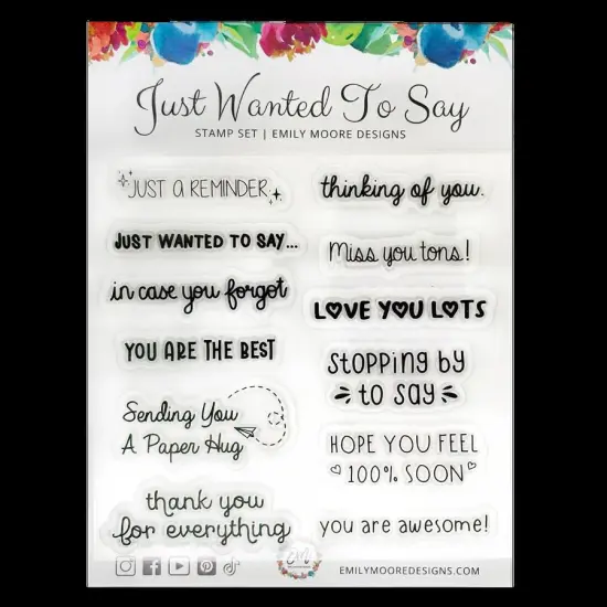 Just Wanted To Say Stamp Set {1}