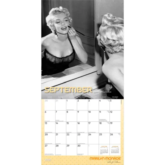 Marilyn Monroe OFFICIAL | 2026 12 x 24 Inch (Hanging) Monthly Square Wall Calendar | Foil Stamped Cover {4}