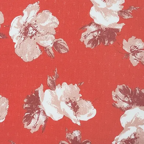 1 Yard Orange Yoryu Jacquard Rayon Fabric, 57/58&rdquo; Wide Lightweight Apparel Material {2}