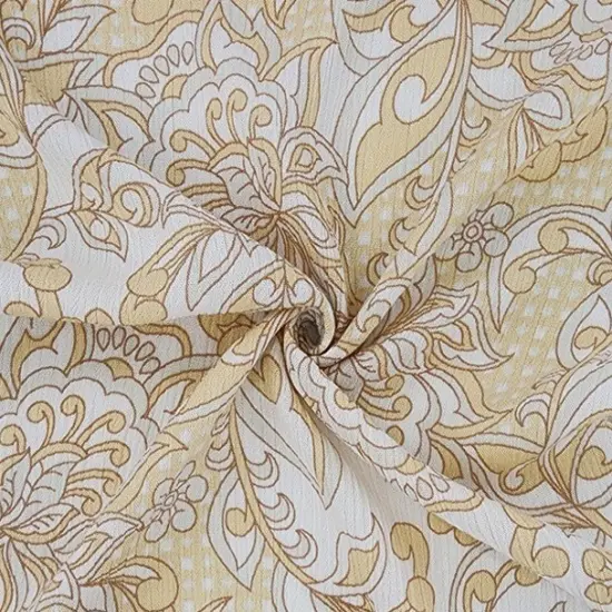 1 Yard Rayon Crinkle Neutral Apparel Fabric, 50/52" Width {1}