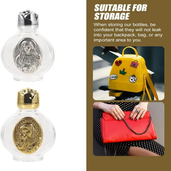 2pcs Glass Holy Water Bottle - Clear {4}