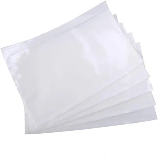 6" x 9" Clear Adhesive Top Loading Packing List Clear Shipping Pouches {1}