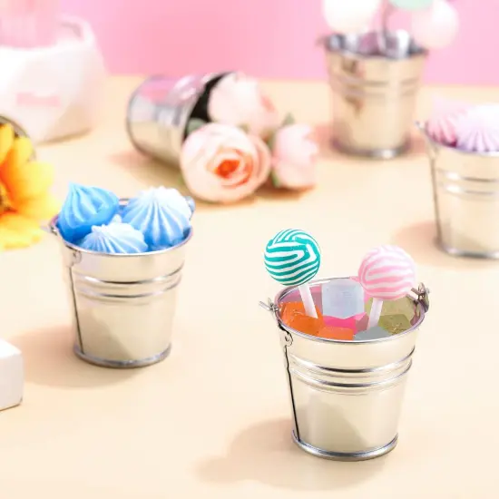 50 Pack Mini Galvanized Buckets {3}