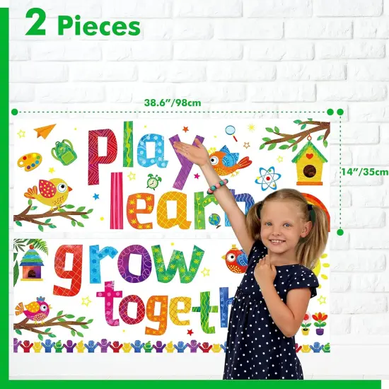 Classroom Banner Poster, 2 PCS Colorful Bulletin Board Decoration Motivational Posters {2}