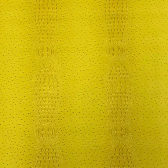 1 Yard Gatorich Faux Leather Vinyl Fabric 54/56" Width Yellow {1}