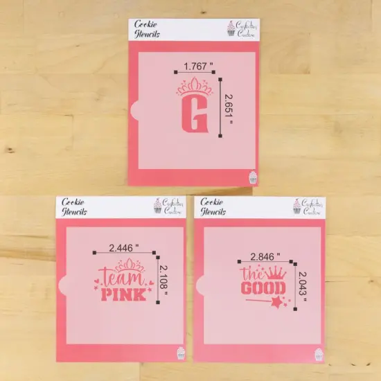 Team Pink Cookie Stencil Set | Halloween Cookie Stencil | Halloween Arts & Crafts Stencil | Confection Couture | {3}