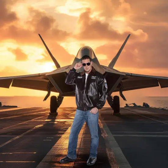 Flying High Jet Pilot Adult Costume Bomber Jacket {3}