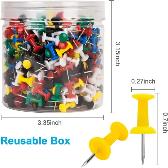 400Pcs Push Pins, Thumb Tacks for Bulletin Board {5}