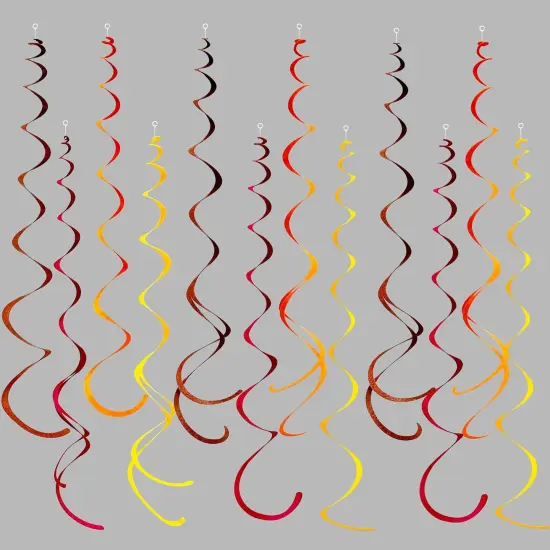 36 Pcs Fall Hanging Swirl Decorations {1}