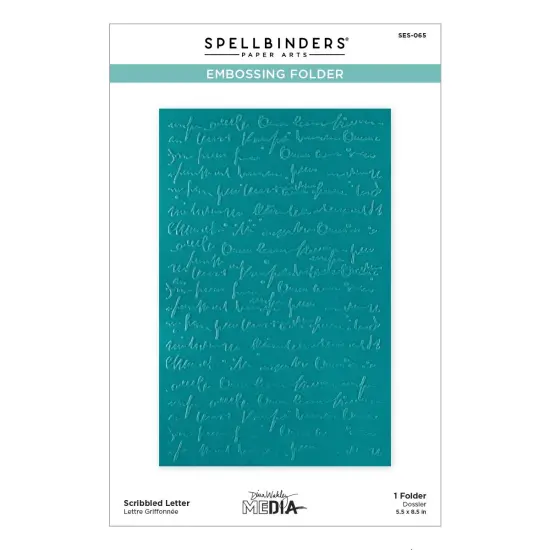 Spellbinders 3D Embossing Folder By Dina Wakley-Scribbled Letter {1}