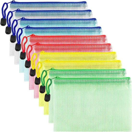 10 Pcs Zipper File Bags {1}