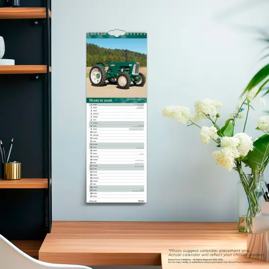 Tractors | 20265.7 x 16.5 Inch (Hanging) Monthly Slimline Wall Calendar {5}