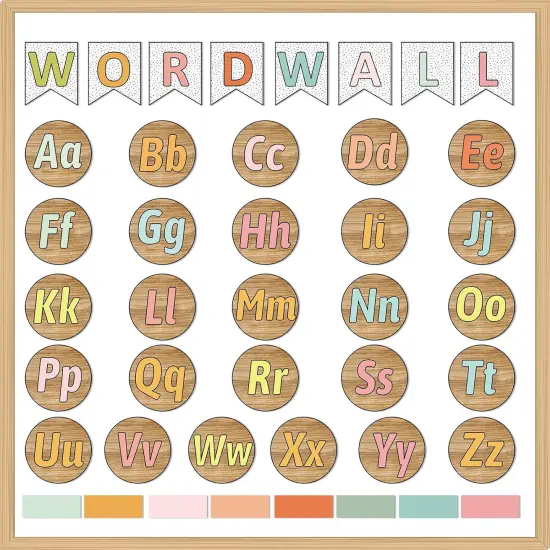 82Pcs Groovy Boho Word Wall Bulletin Board Set {1}
